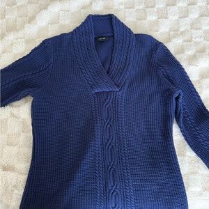 Women's Náutica Blue Cable Knit Sweater 100% cotton L